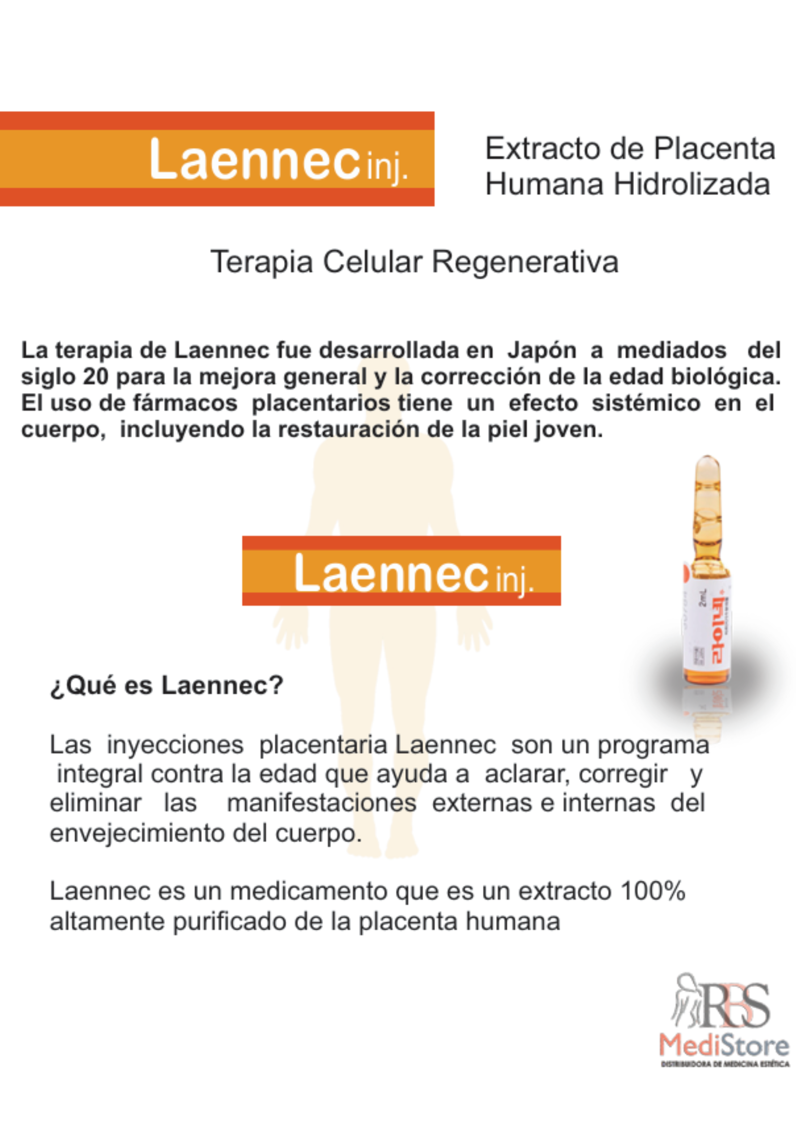 LAENNEC INJ. 50 viales - Terapia Regenerativa con Placenta Japonesa | Rejuvenecimiento Celular y Antienvejecimiento