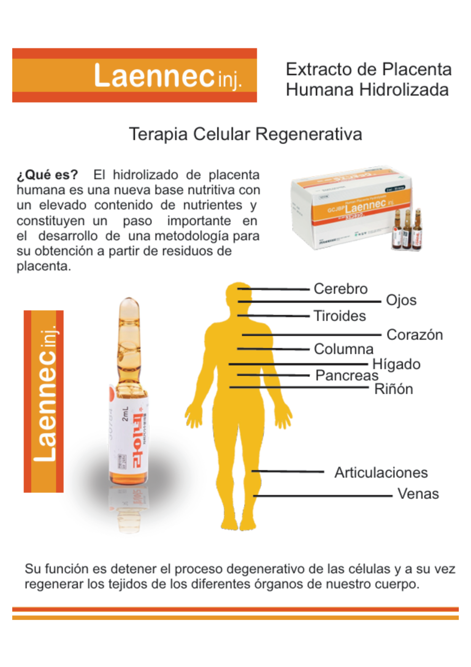 LAENNEC INJ. 50 viales - Terapia Regenerativa con Placenta Japonesa | Rejuvenecimiento Celular y Antienvejecimiento