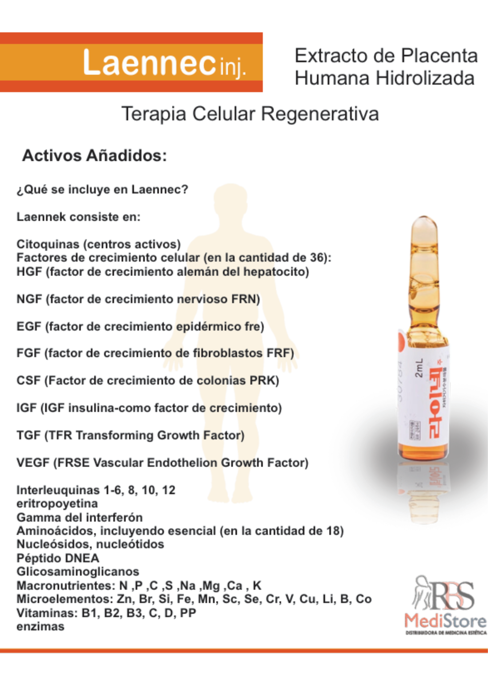 LAENNEC INJ. 10 viales- Terapia Regenerativa con Placenta Japonesa | Rejuvenecimiento Celular y Antienvejecimiento