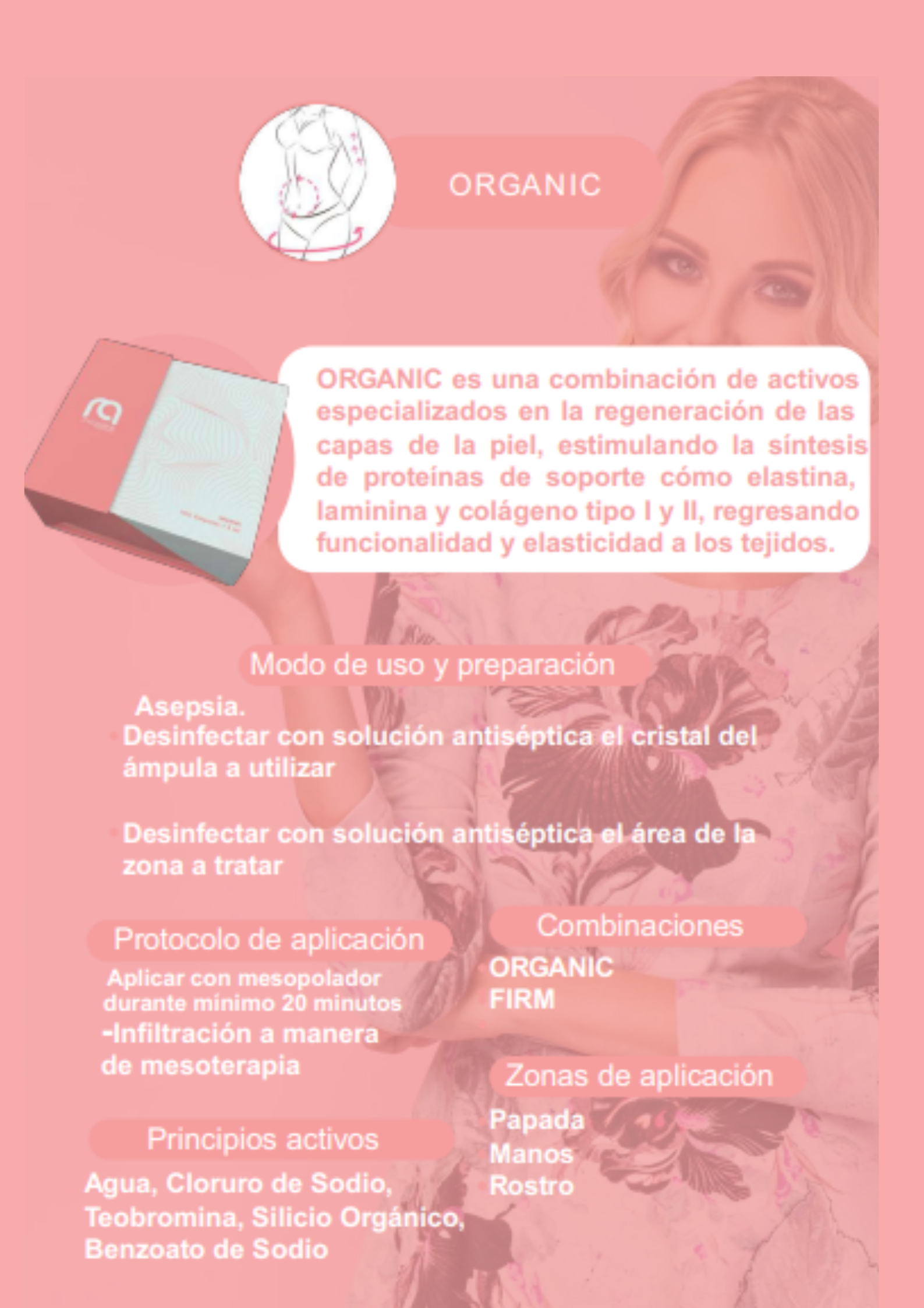 Dharmaline Organic 5ml – Blíster con 10 ampollas para revitalización, firmeza y luminosidad facial