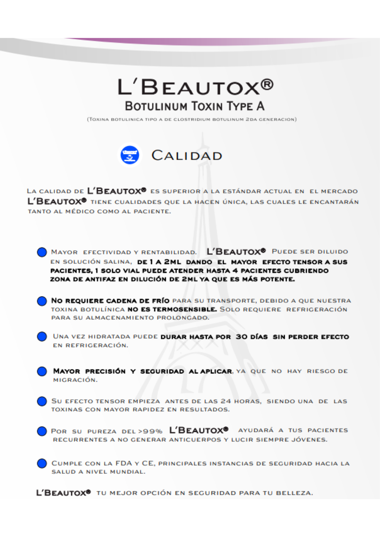 L’BEAUTOX – Toxina botulínica tipo A para uso estético profesional | Efecto lifting sin cirugía