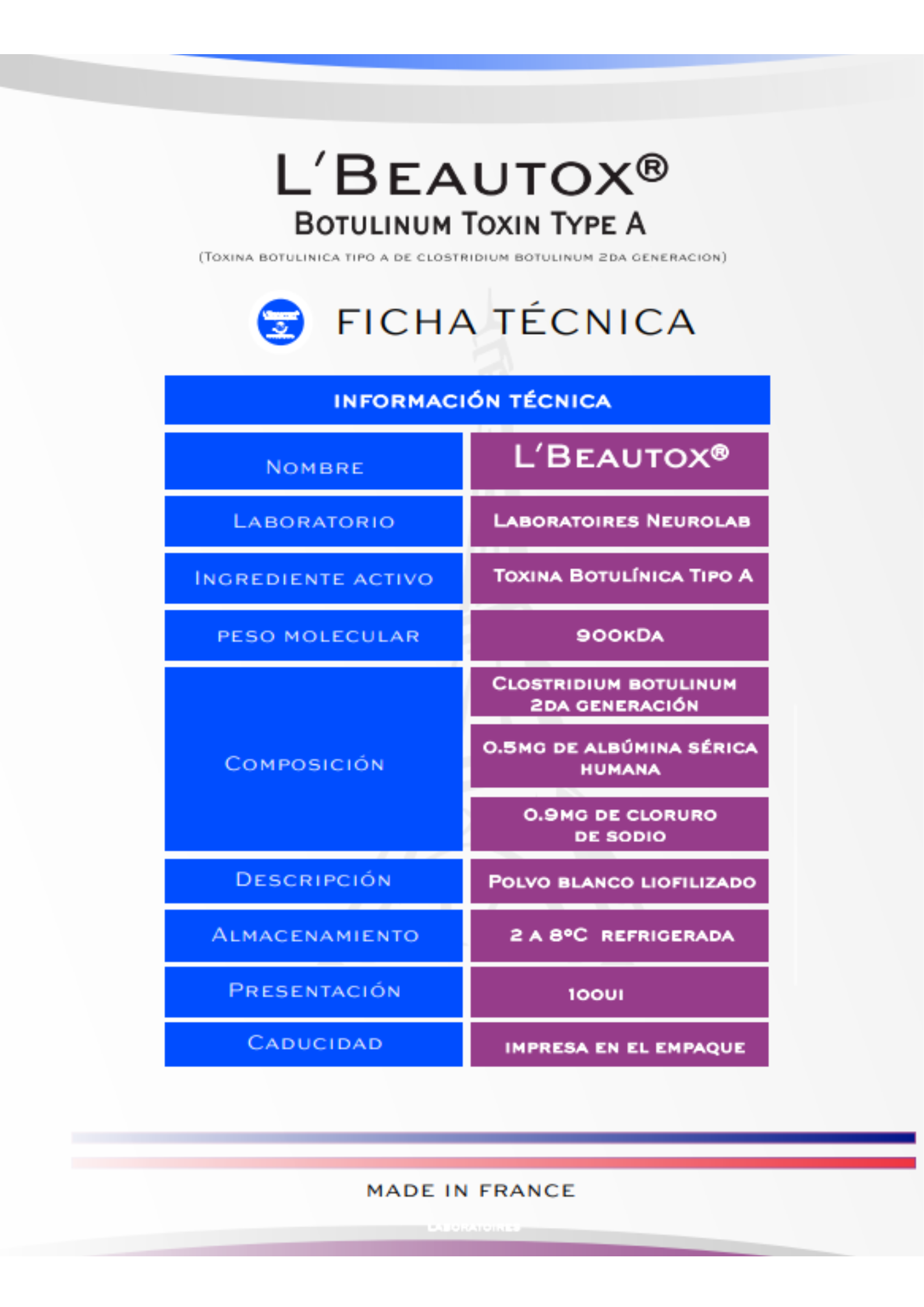 L’BEAUTOX – Toxina botulínica tipo A para uso estético profesional | Efecto lifting sin cirugía