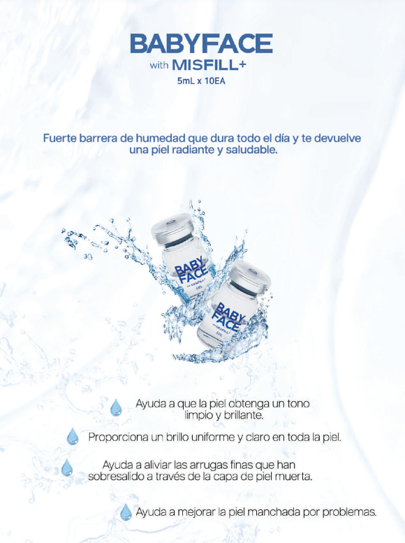Misfill Baby Face – Caja con 10 viales + Dermastamp de regalo | Rejuvenecimiento facial intensivo