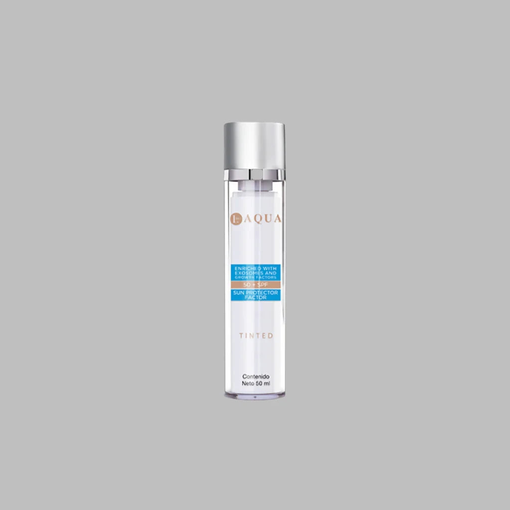 LBIO Aqua Tinted – Bloqueador solar con exosomas y células madre para protección y regeneración facial