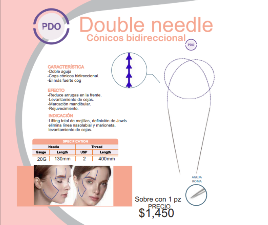 Hilos PDO Double needle (cónicos bidireccional)